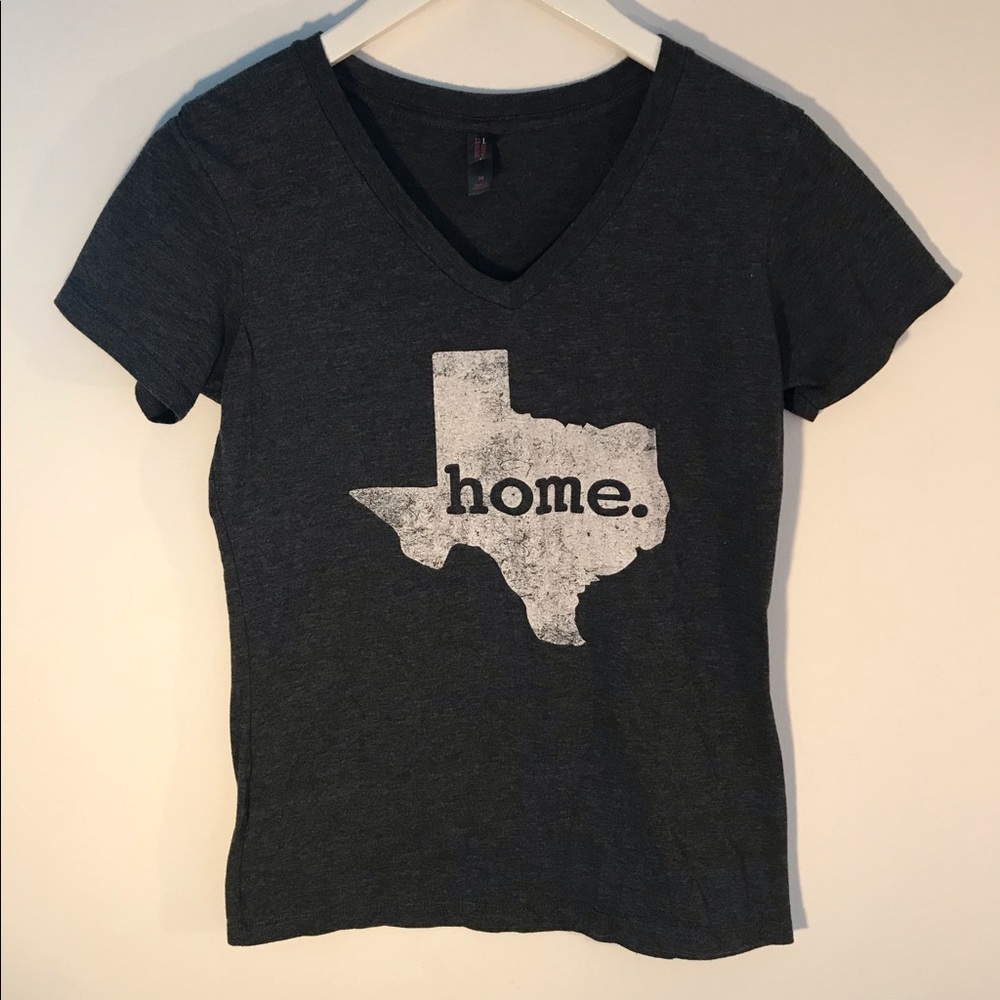 Texas Home Women’s Graphic Tee T-shirt Medium Gray